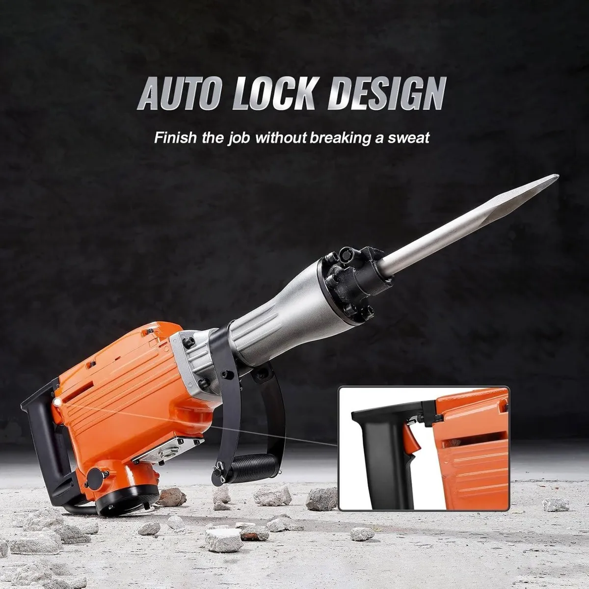 Demolition Jack Hammer 2200W with 4 Chisel Bits - Image 1