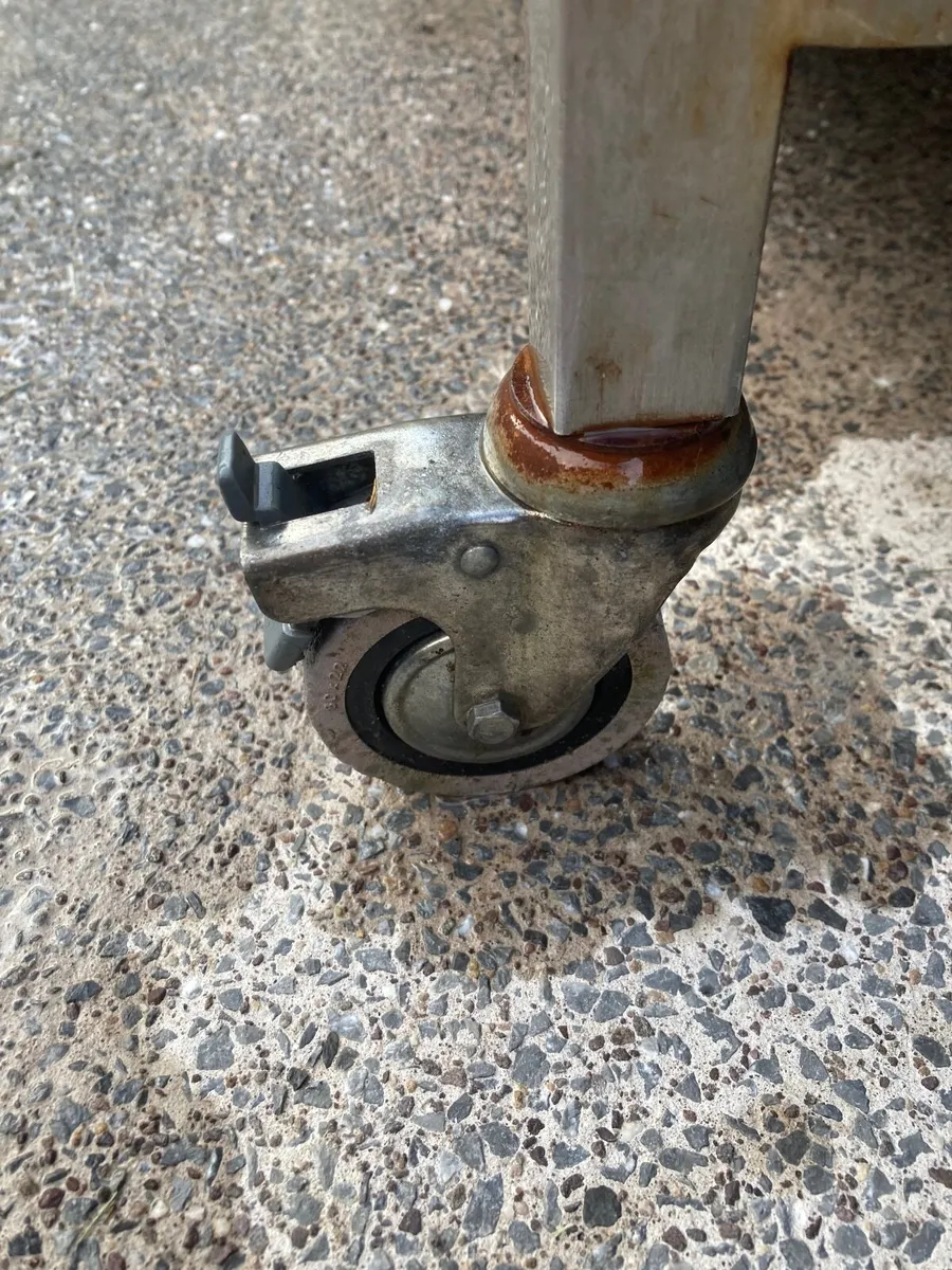 Stainless Steel Table on Wheels - Image 2
