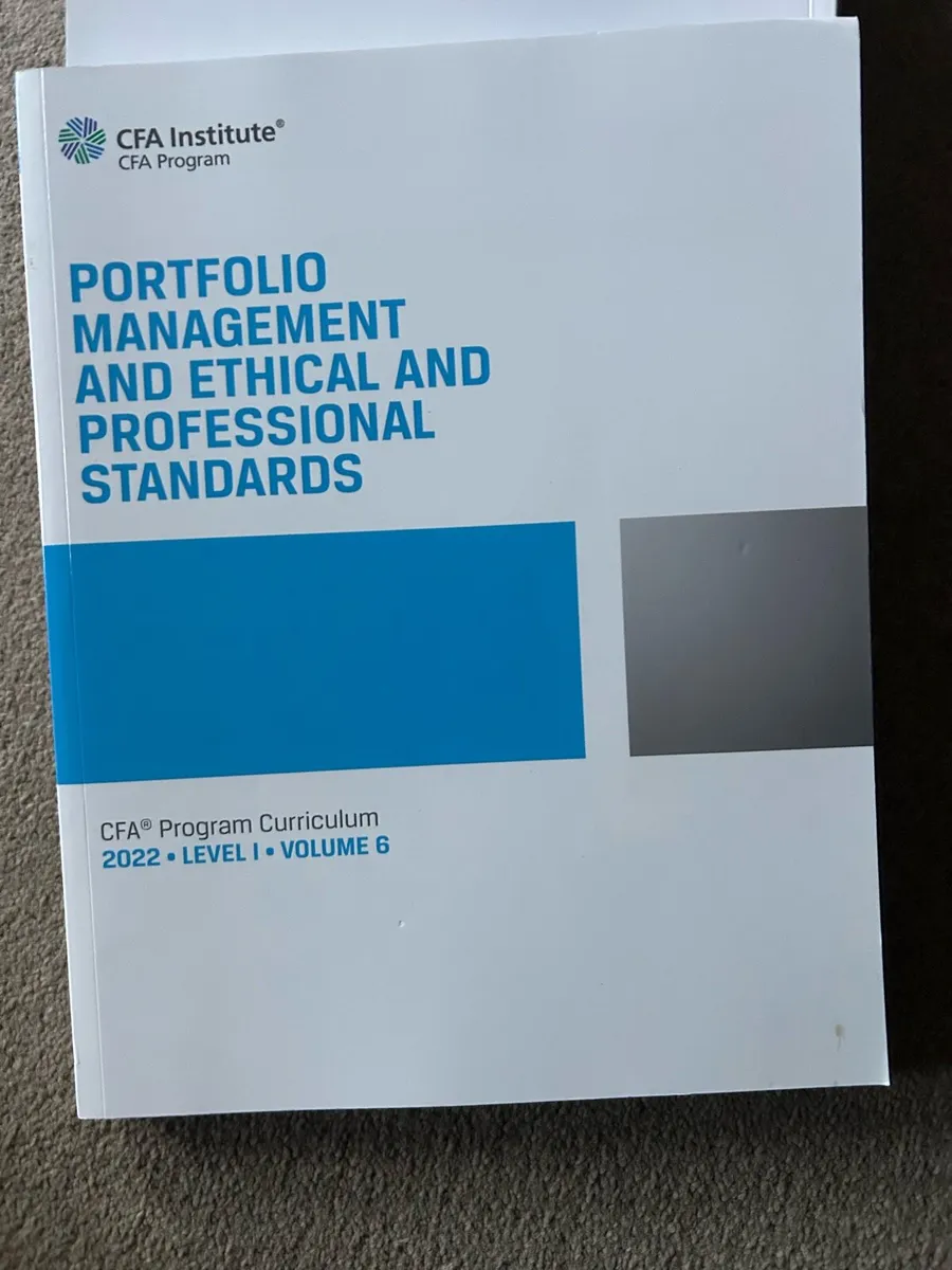 CFA program curriculum 2022 level 1 volume 1-6 - Image 1