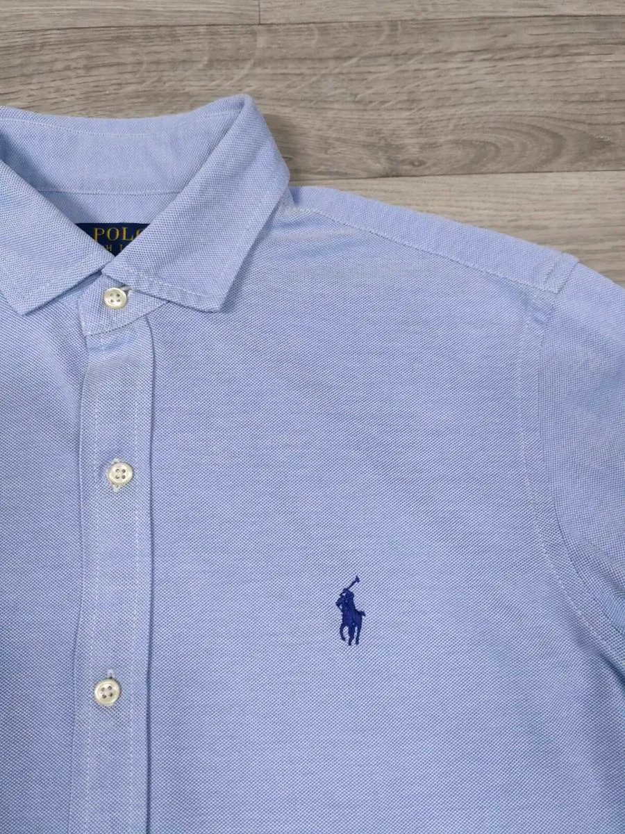 Polo Ralph Lauren Knit Oxford Shirt Mens Large - Image 3