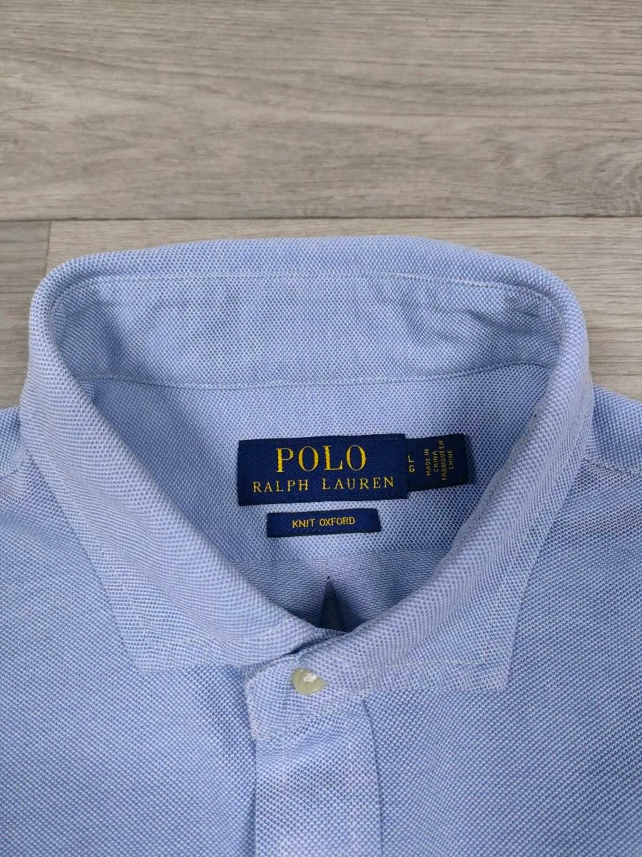 Polo Ralph Lauren Knit Oxford Shirt Mens Large - Image 4