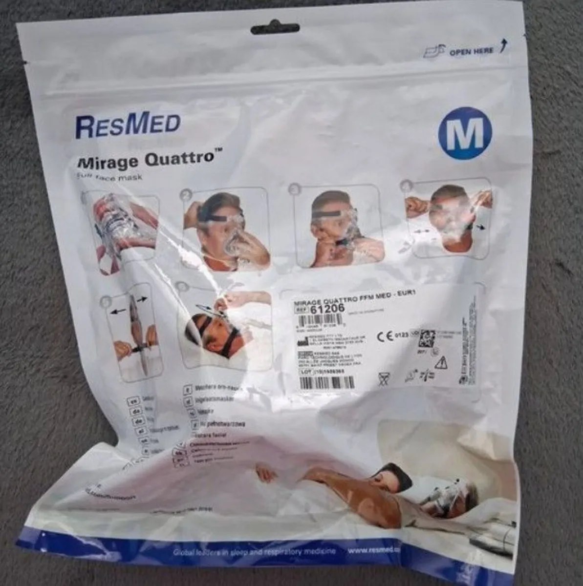 Resmed Mirage Quattro Full Face CPAP Mask NEW - Image 3