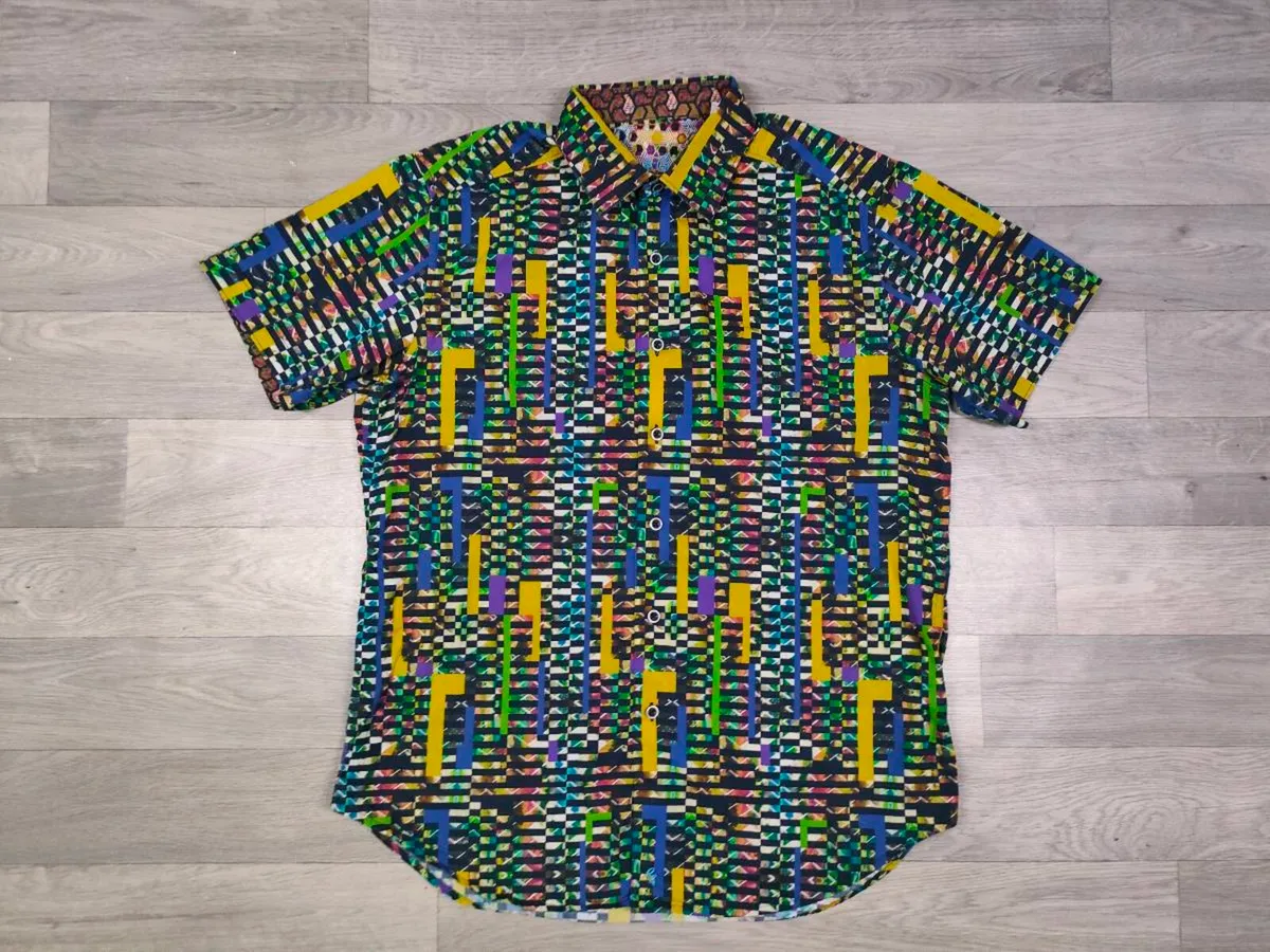 Robert Graham Short Sleeve Shirt Mens M/L - Image 1