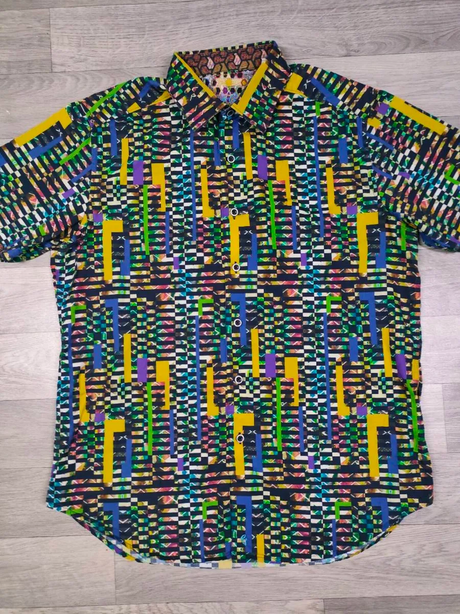 Robert Graham Short Sleeve Shirt Mens M/L - Image 2
