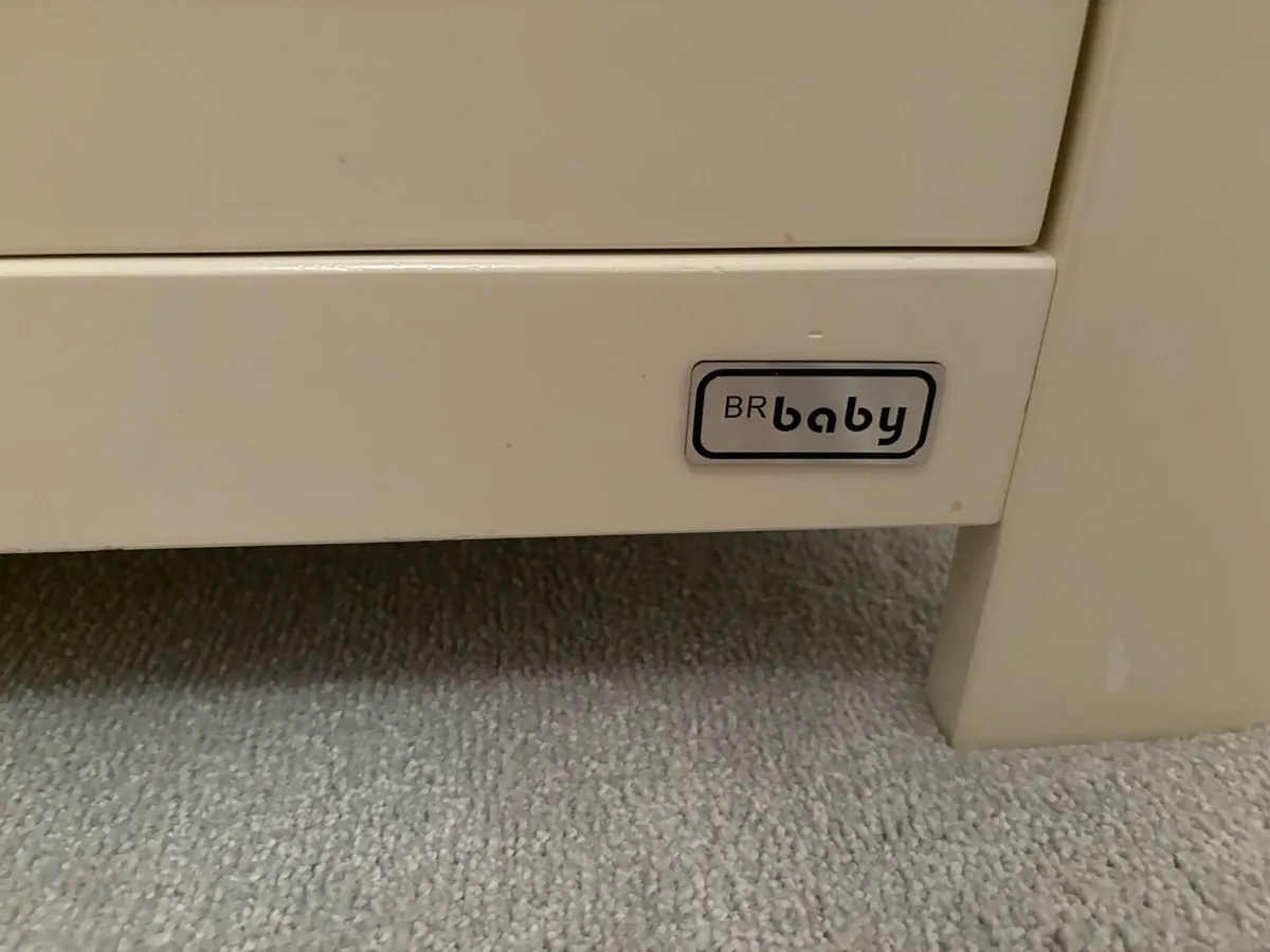 Cot bed and changing table/ chest of drawers - Image 1