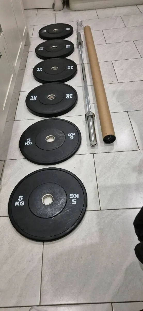 Brand new olympic bumper weight lifting set B - Image 2