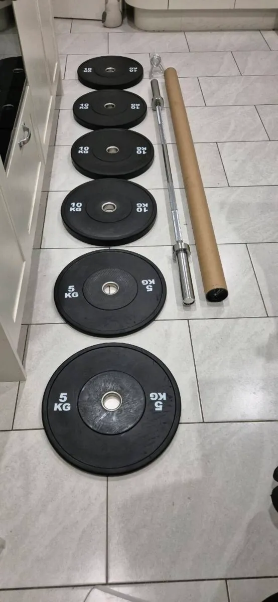 Brand new olympic bumper weight lifting set B - Image 3