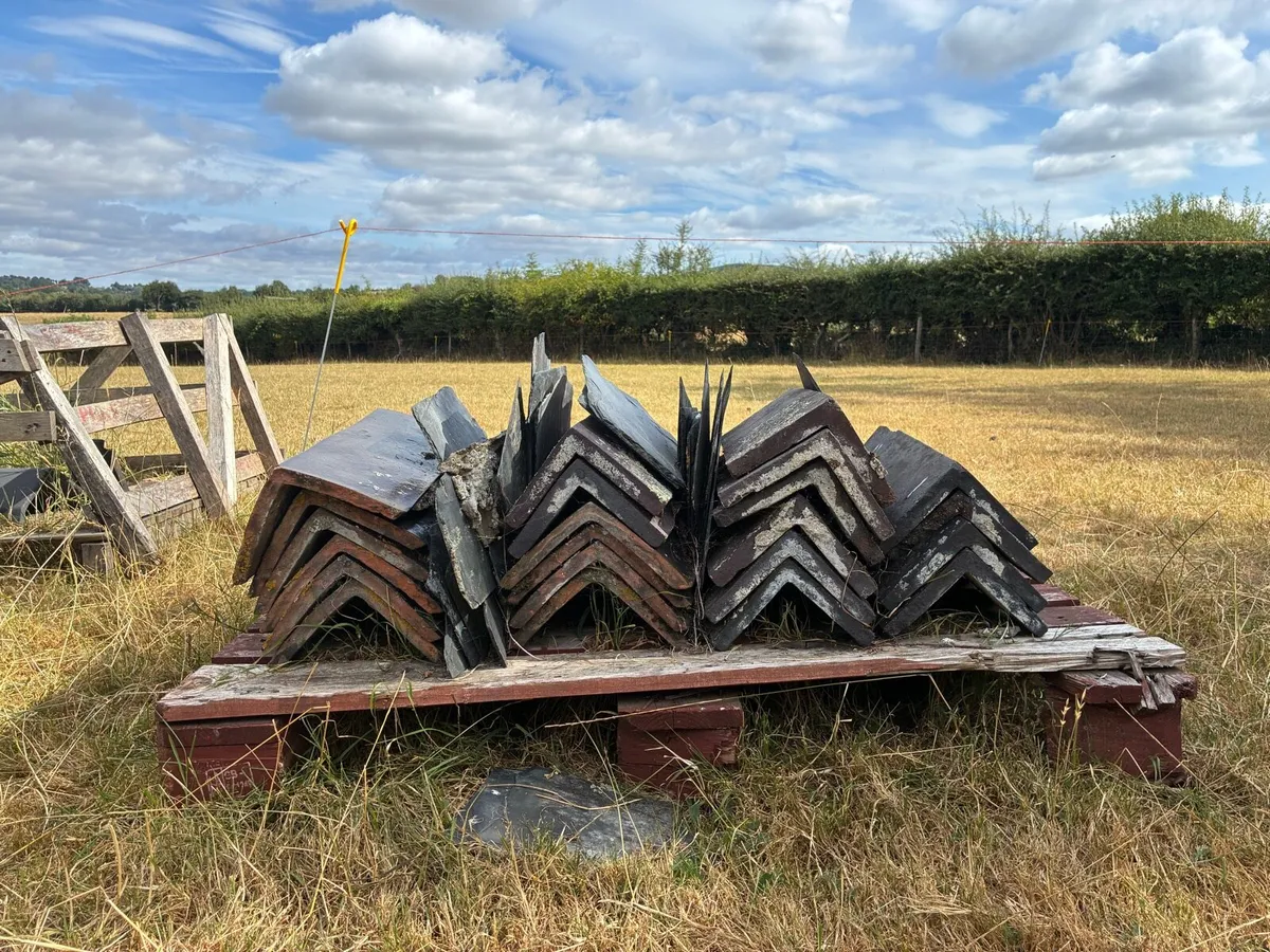 Blue Bangor Slates & Ridge Tiles for Sale - Image 3