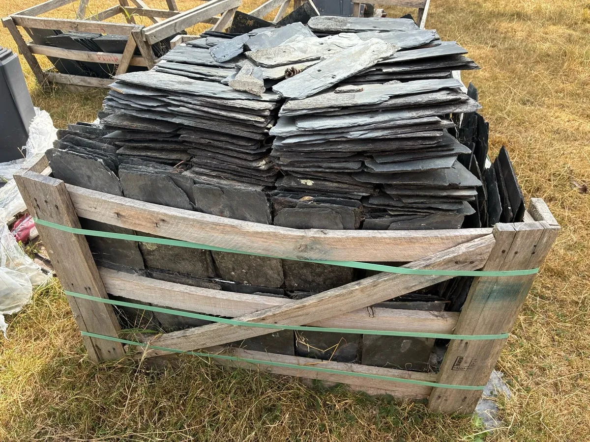 Blue Bangor Slates & Ridge Tiles for Sale - Image 4