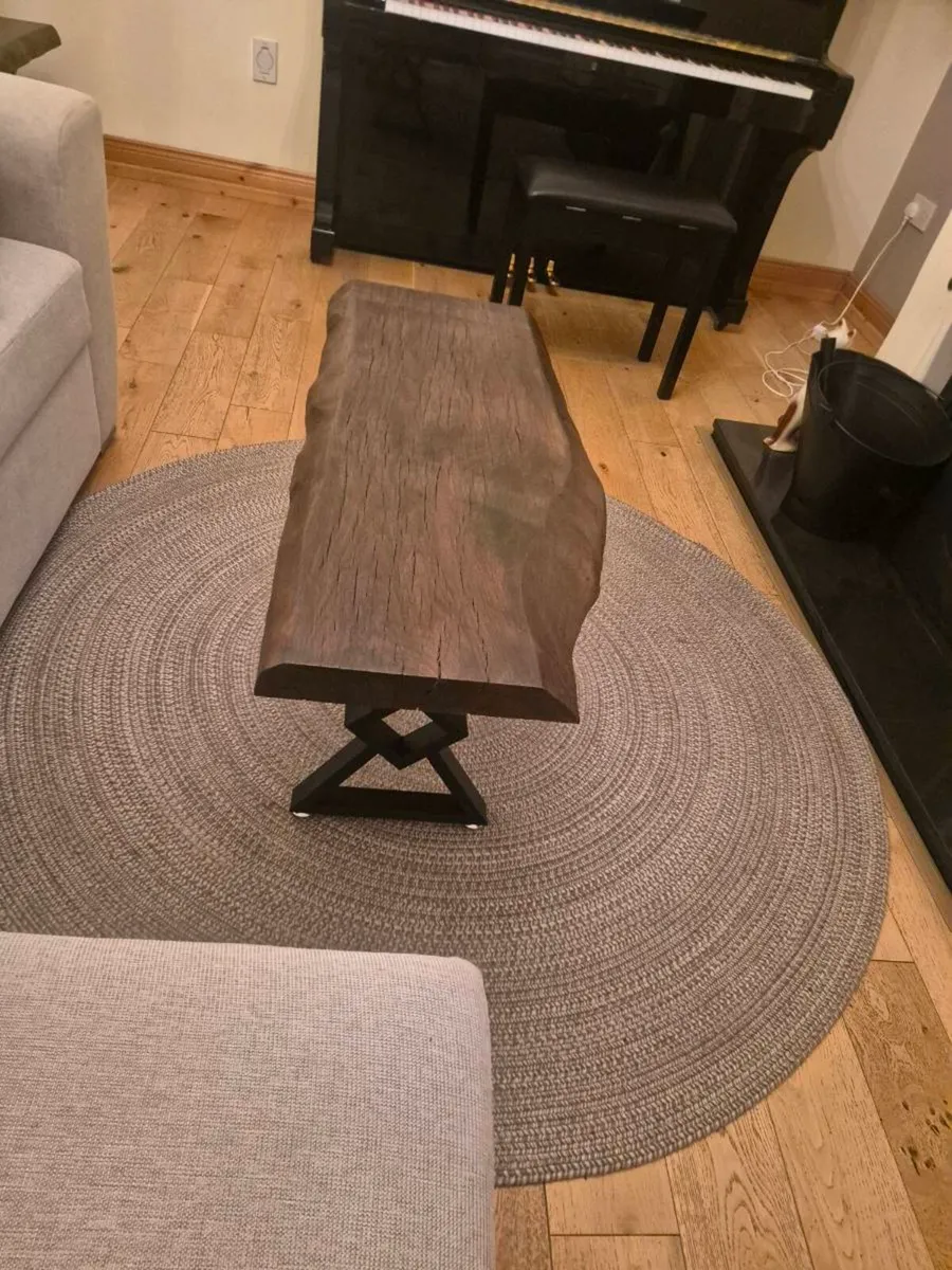 Handmade Live Edge Oak Coffee Table - Image 2