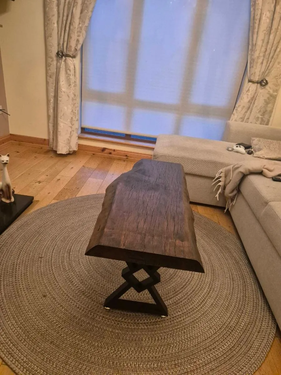 Handmade Live Edge Oak Coffee Table - Image 3