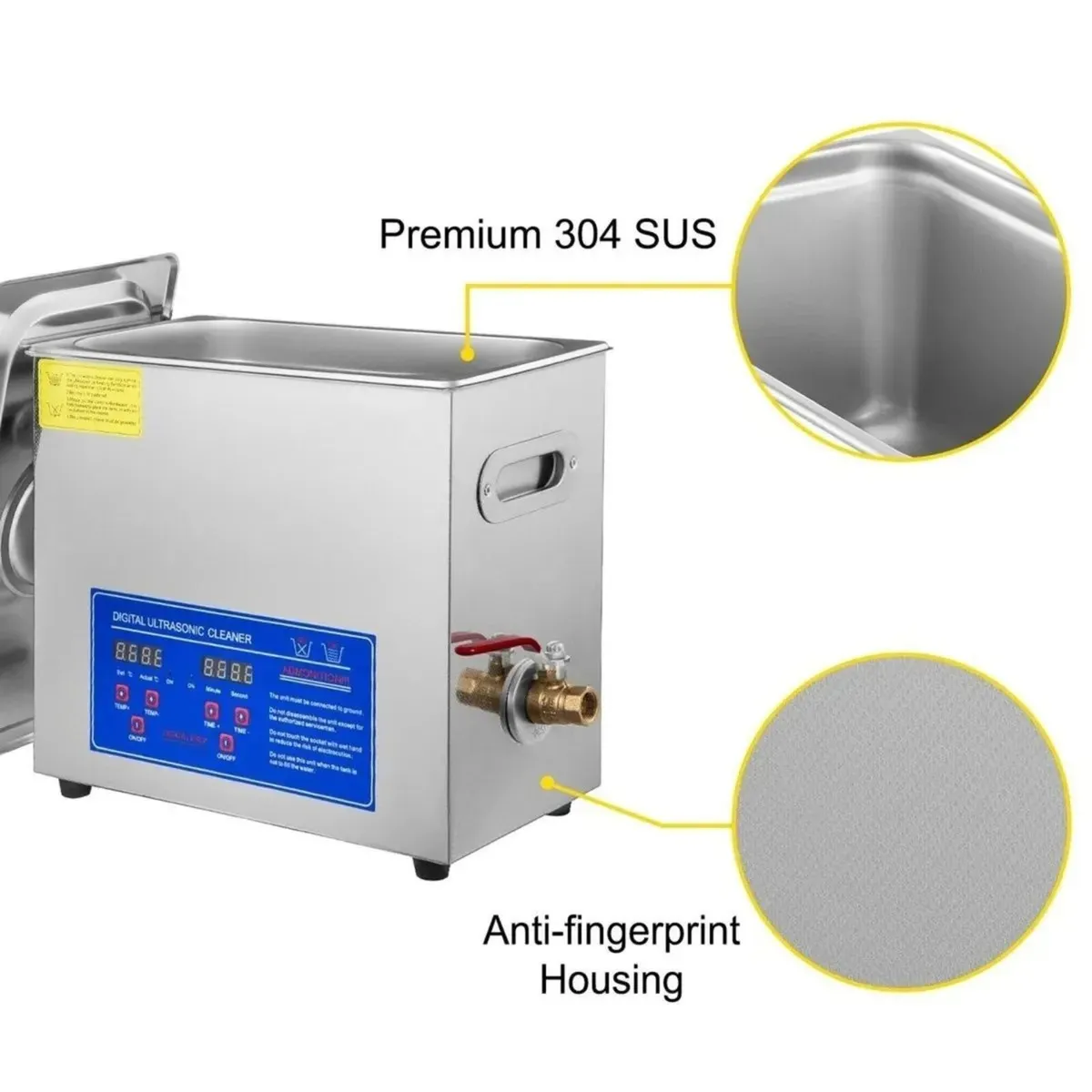 Ultrasonic Cleaner 6L with Digital Heater and Time - Image 3