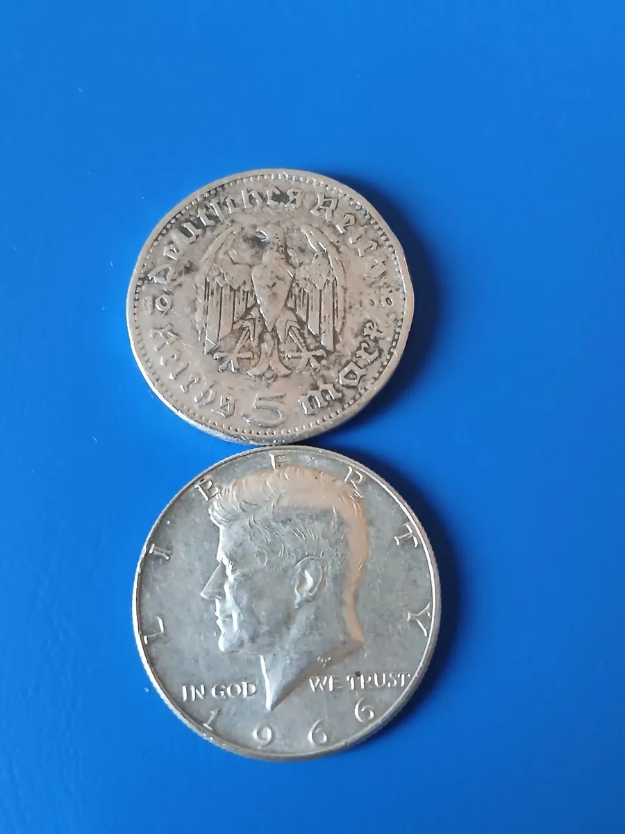 Half dollar + german coin