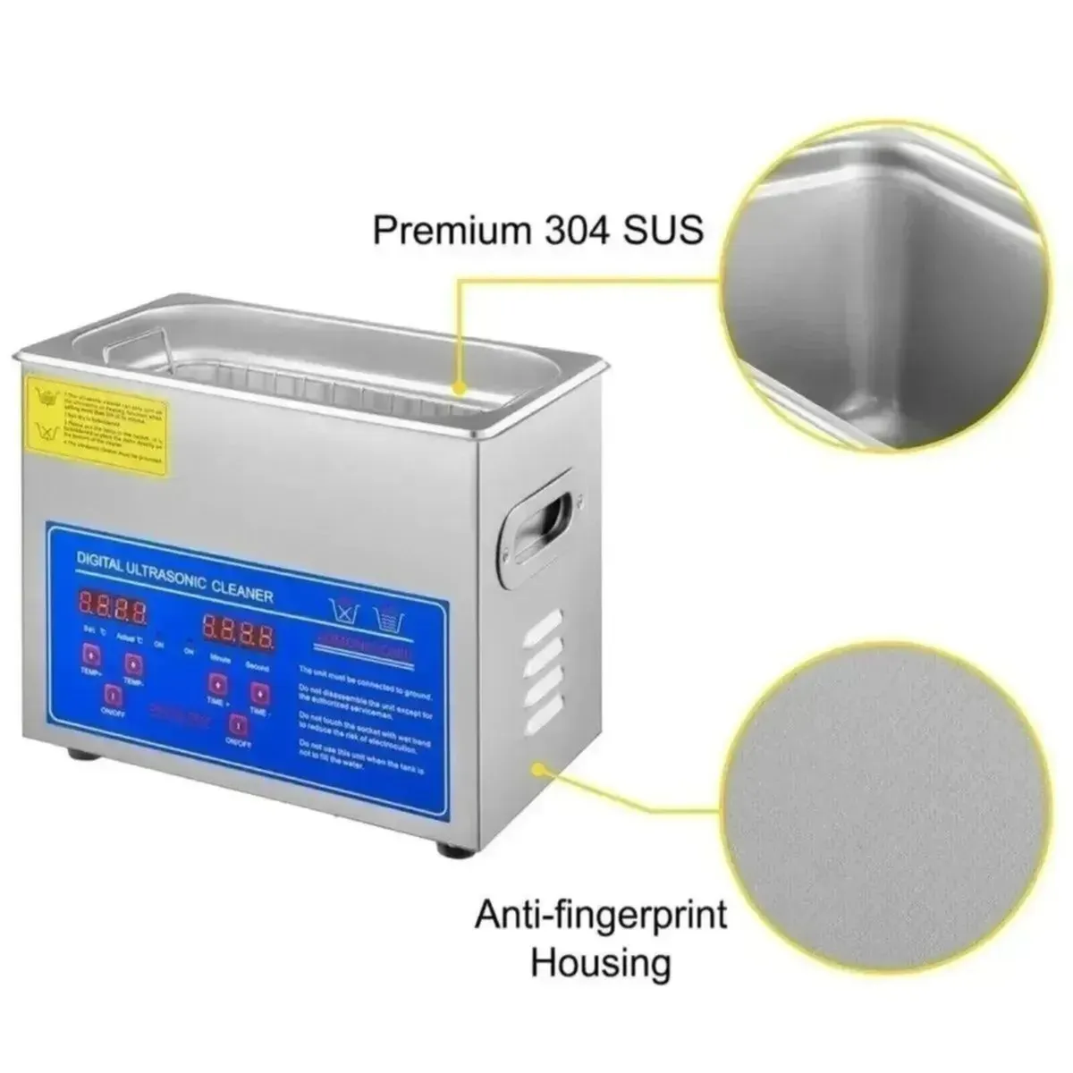 Ultrasonic Cleaner 3L Digital Heater Timer Unit - Image 4