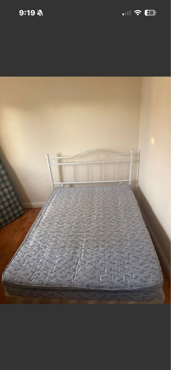 Double bed and mattress - Image 1