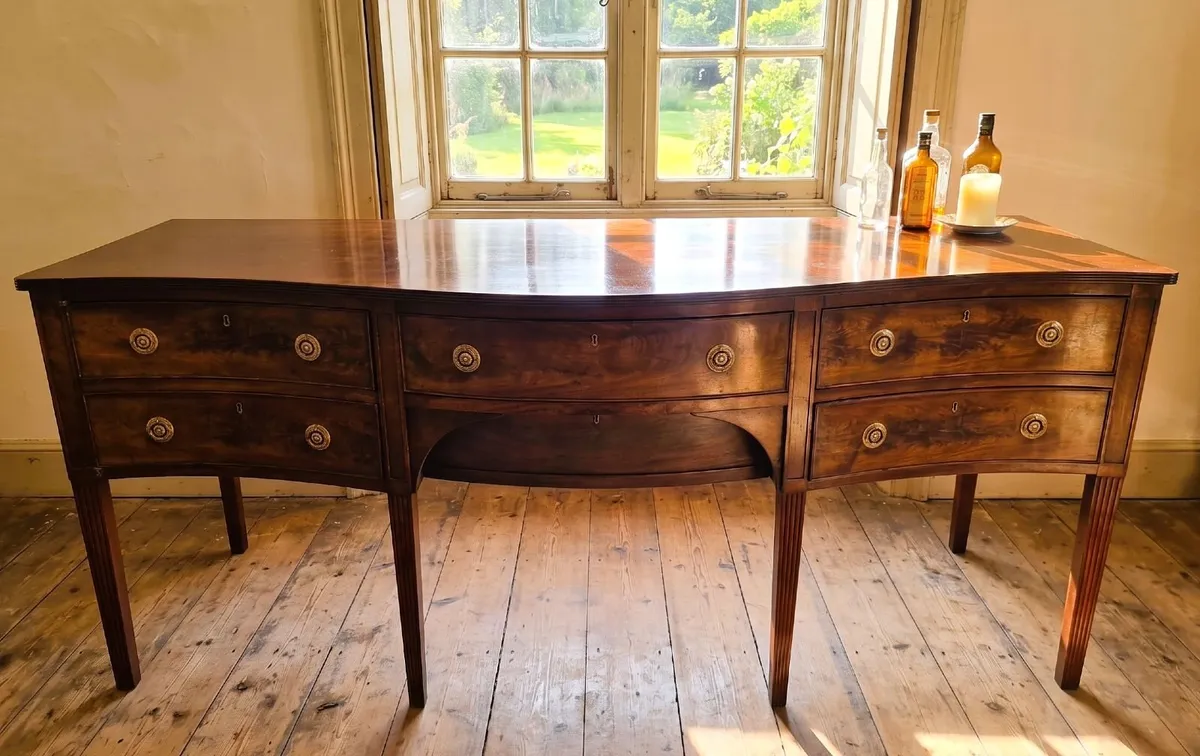 Large Georgian Bow Fronted Sideboard- Circa 1800