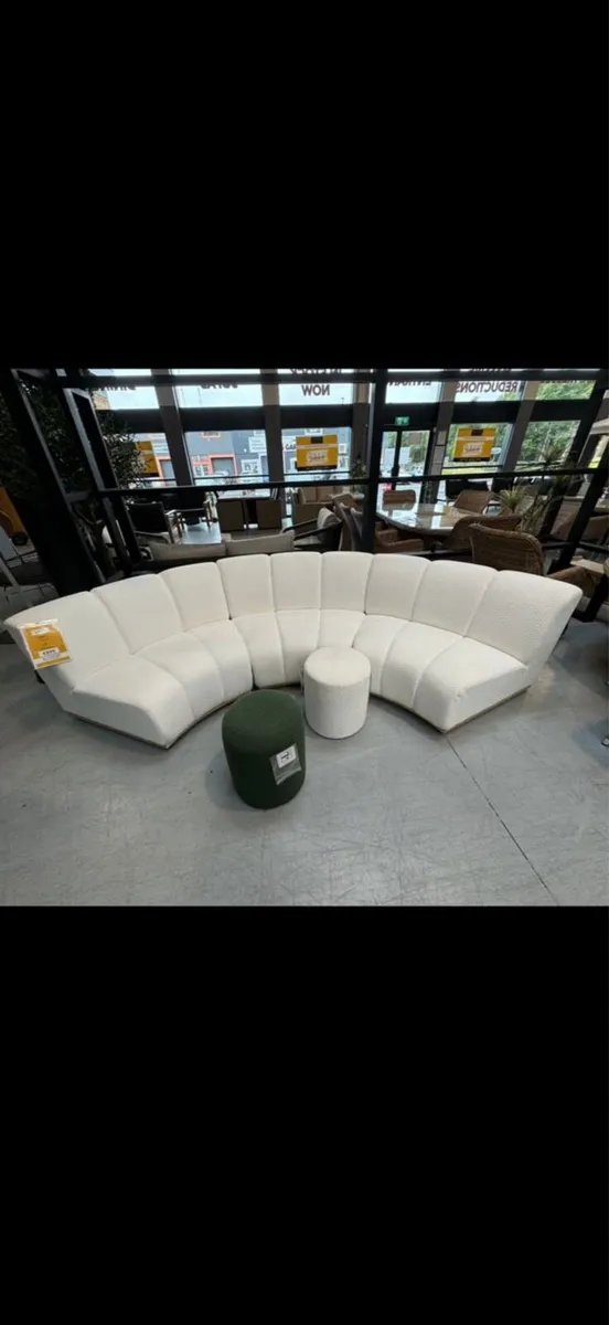 Boucle Sofa Couch NEW - Image 1