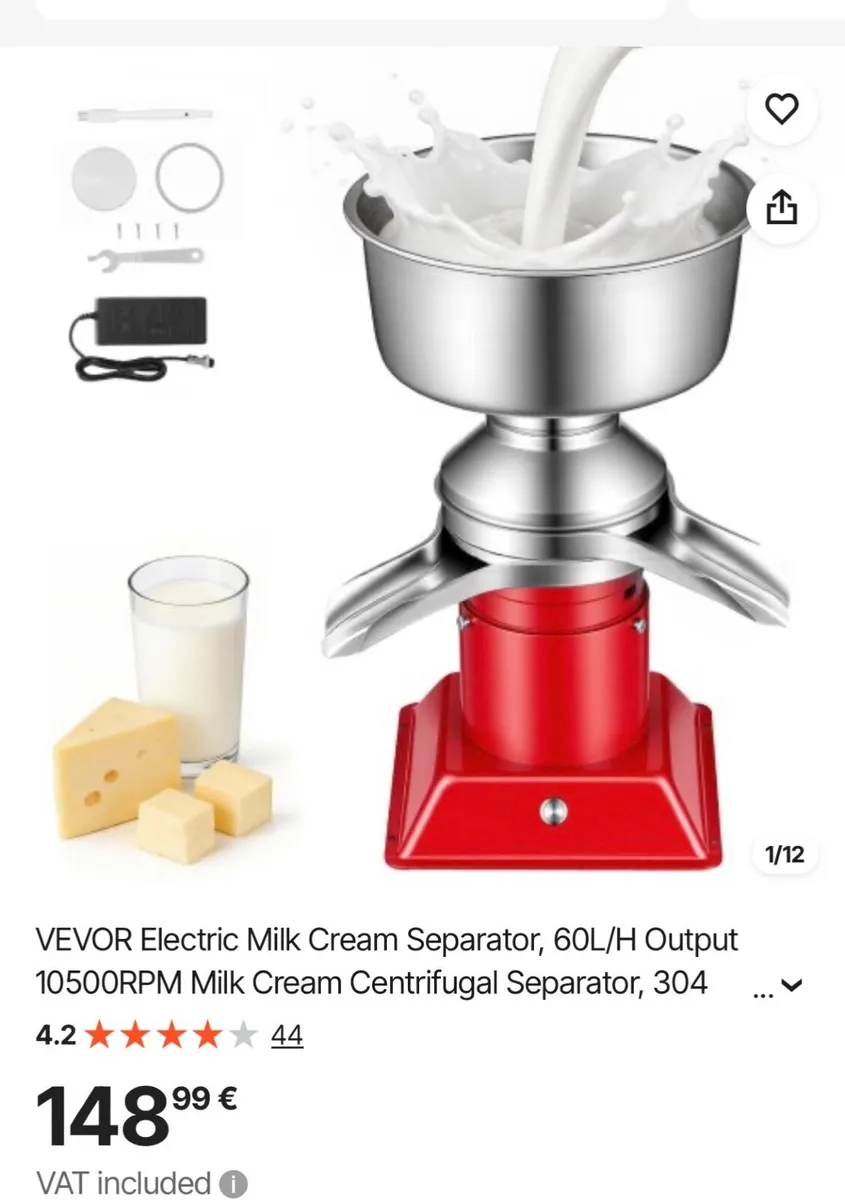 Goat milking machine cream separator and stanchion - Image 3