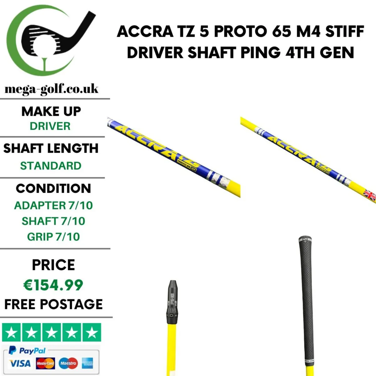 Accra TZ 5 Proto 65 M4 Stiff Driver Shaft / Ping - Image 1