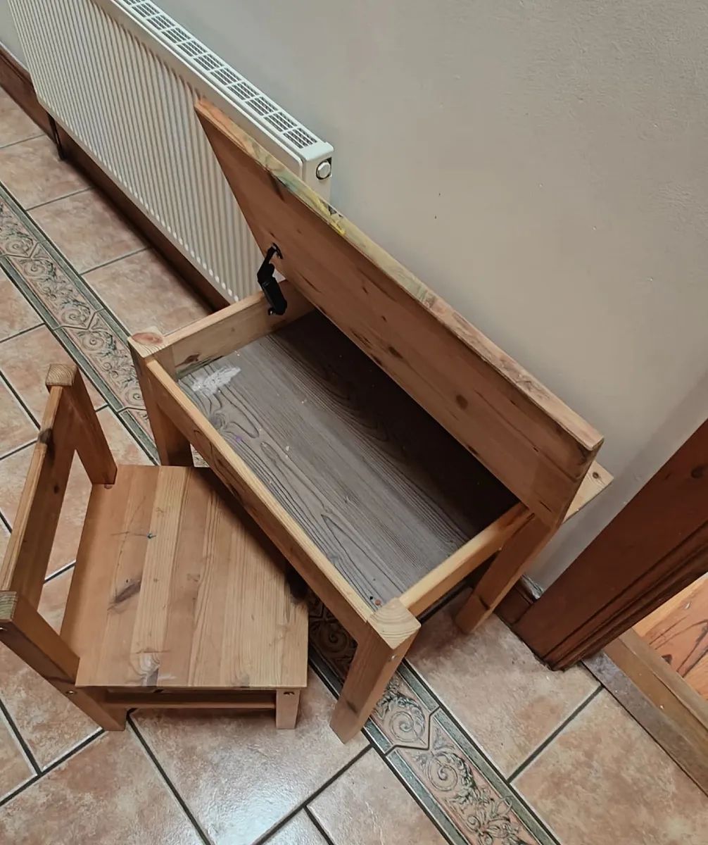 Kid's Wooden Table with Chair - Image 1