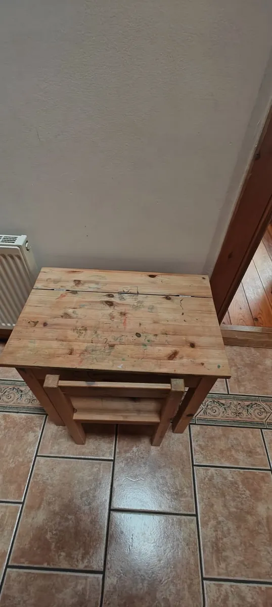 Kid's Wooden Table with Chair - Image 4