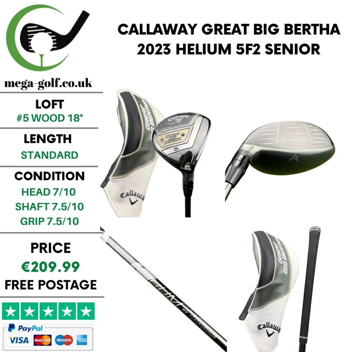 Callaway Great Big Bertha 2023 #5 Wood 18° /Senior - Image 1