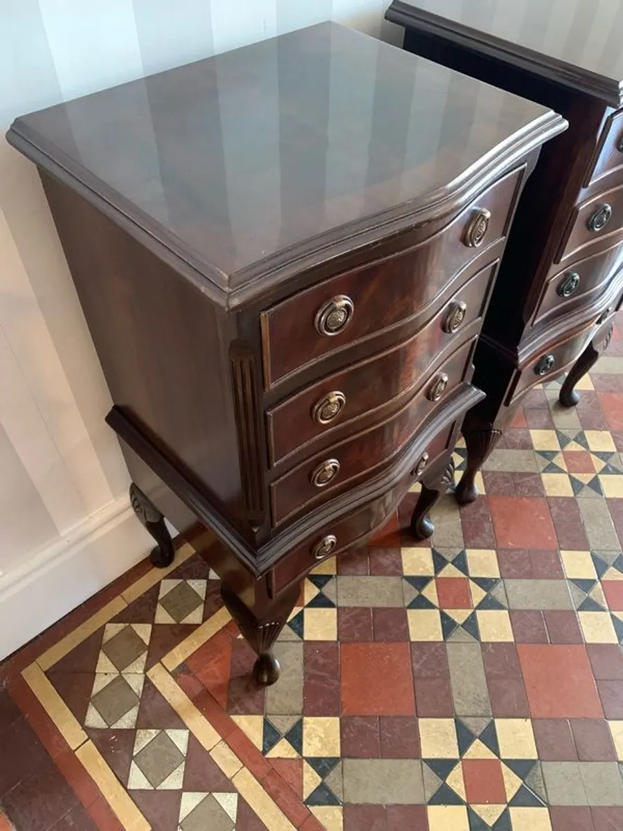 Pair of Mahogany Chippendale Style Bedside Lockers - Image 3