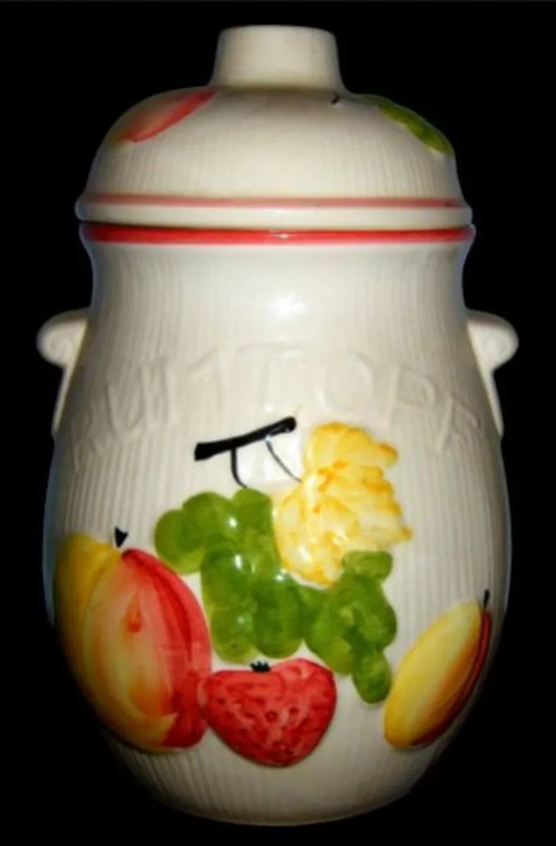 Pristine Vintage Ceramic Rumtopf Jar - Image 1