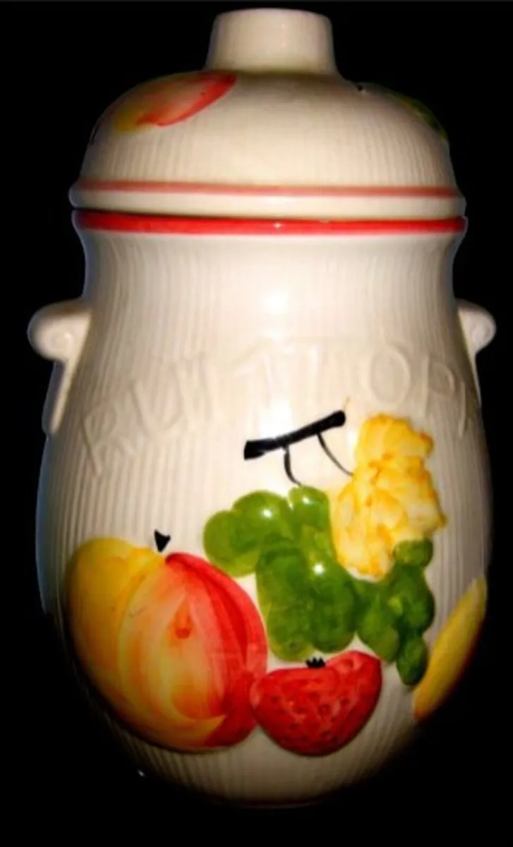Pristine Vintage Ceramic Rumtopf Jar - Image 3