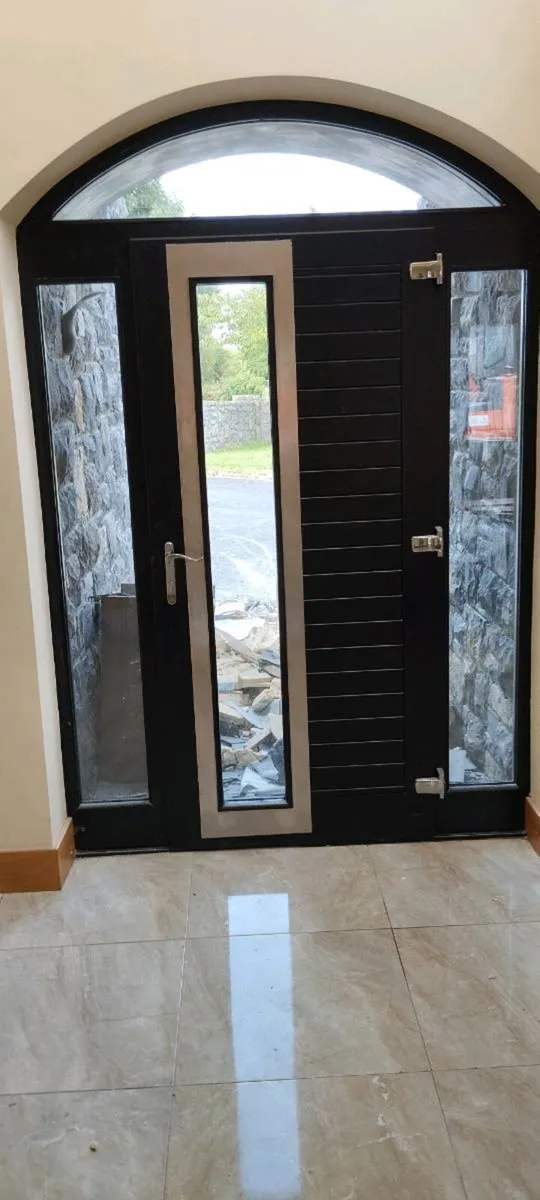 Teak door and side lights - Image 1