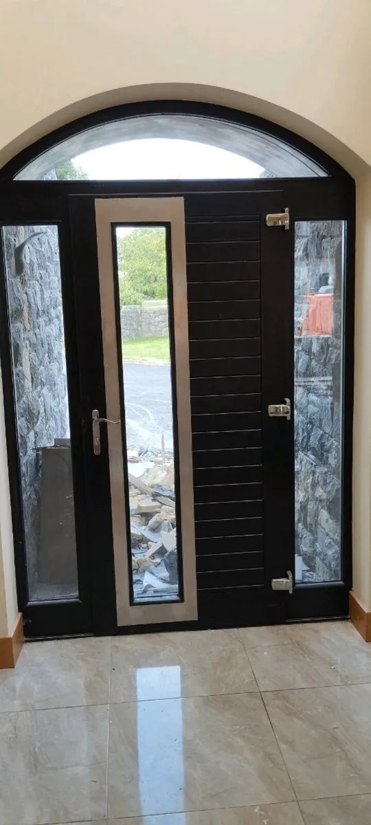 Teak door and side lights - Image 2