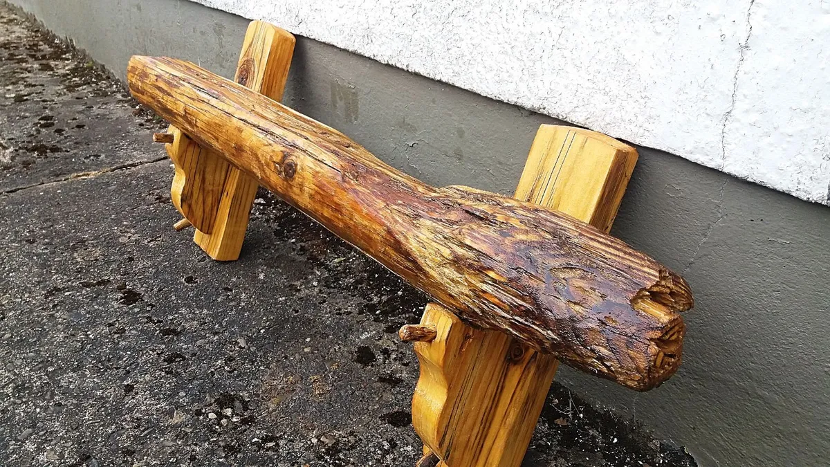 NEW Rustic stove mantle /  shelf  / Coat Rack - Image 2