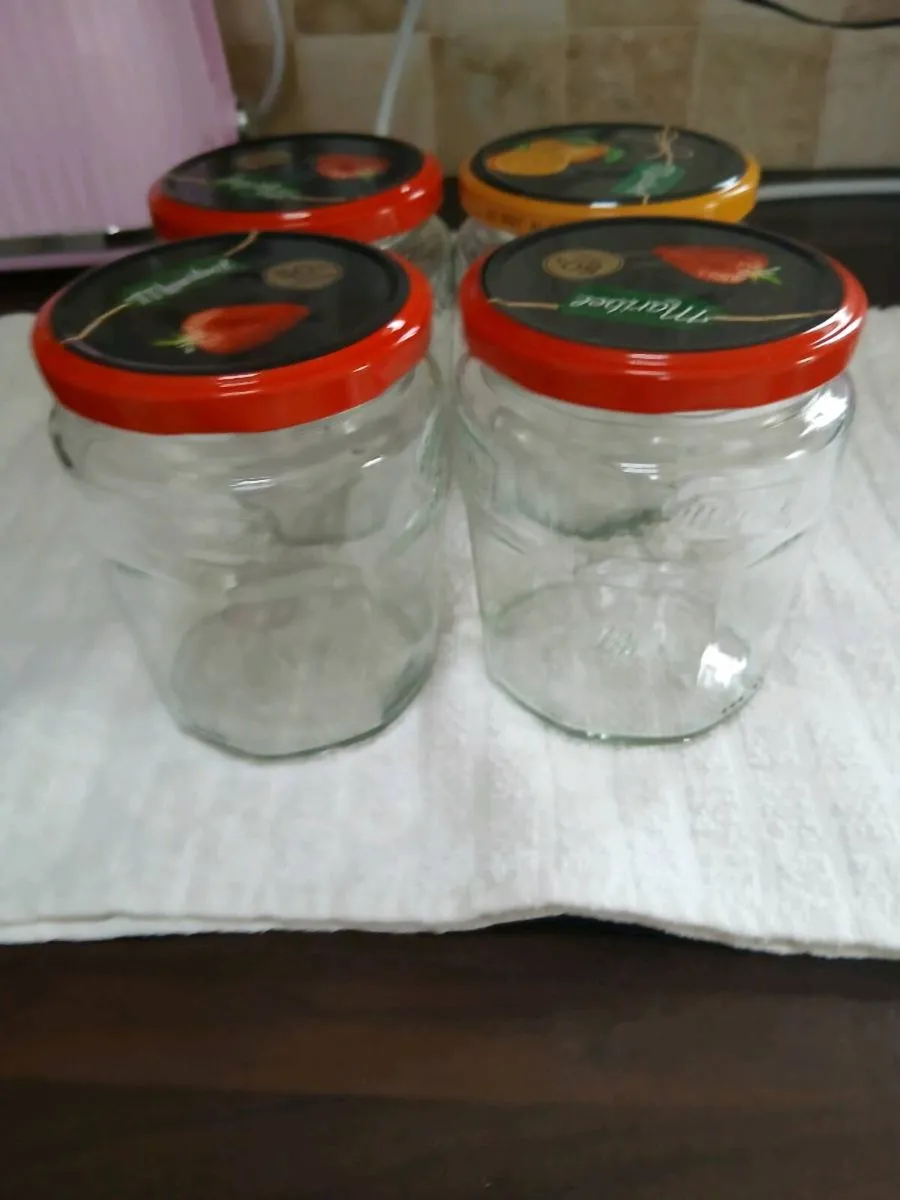 GLASS JARS WITH LIDS.  X.  54 OF THEM - Image 2