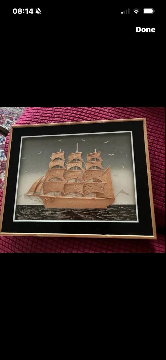 3D Galleon Ship Framed Picture - Image 1