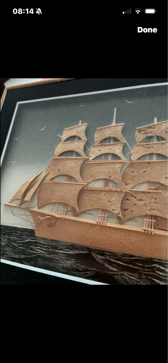 3D Galleon Ship Framed Picture - Image 3