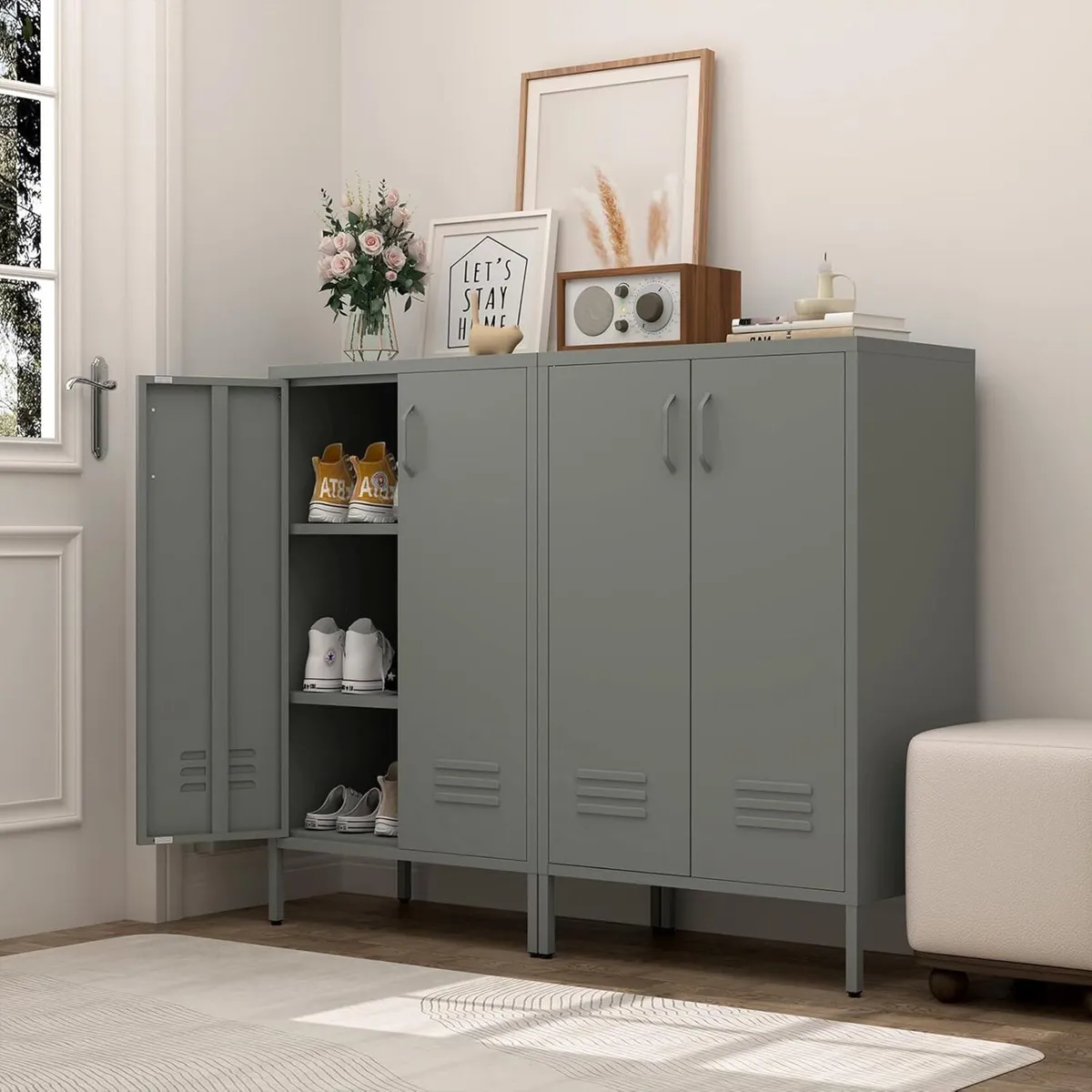 Metal Locker Storage Cabinet Accent Pantry - Image 4