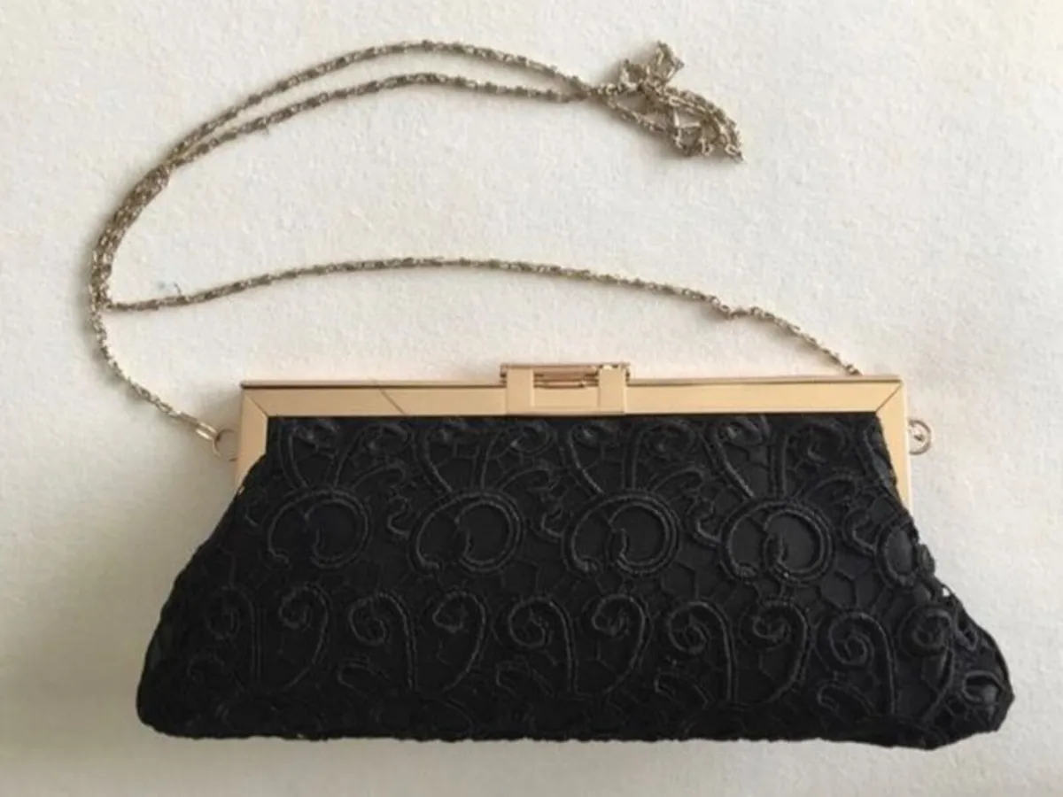 BRAND NEW Ladies Black Handbag / Clutch / Occasion - Image 1