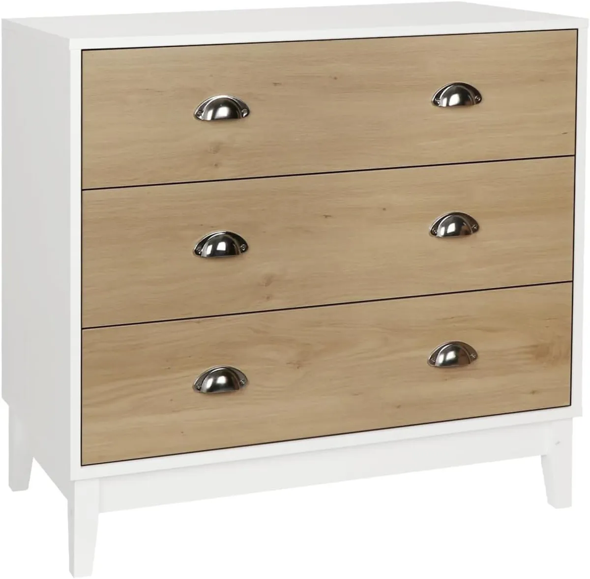 3 Drawer Chest of Drawers Modern Wooden Storage - Image 1