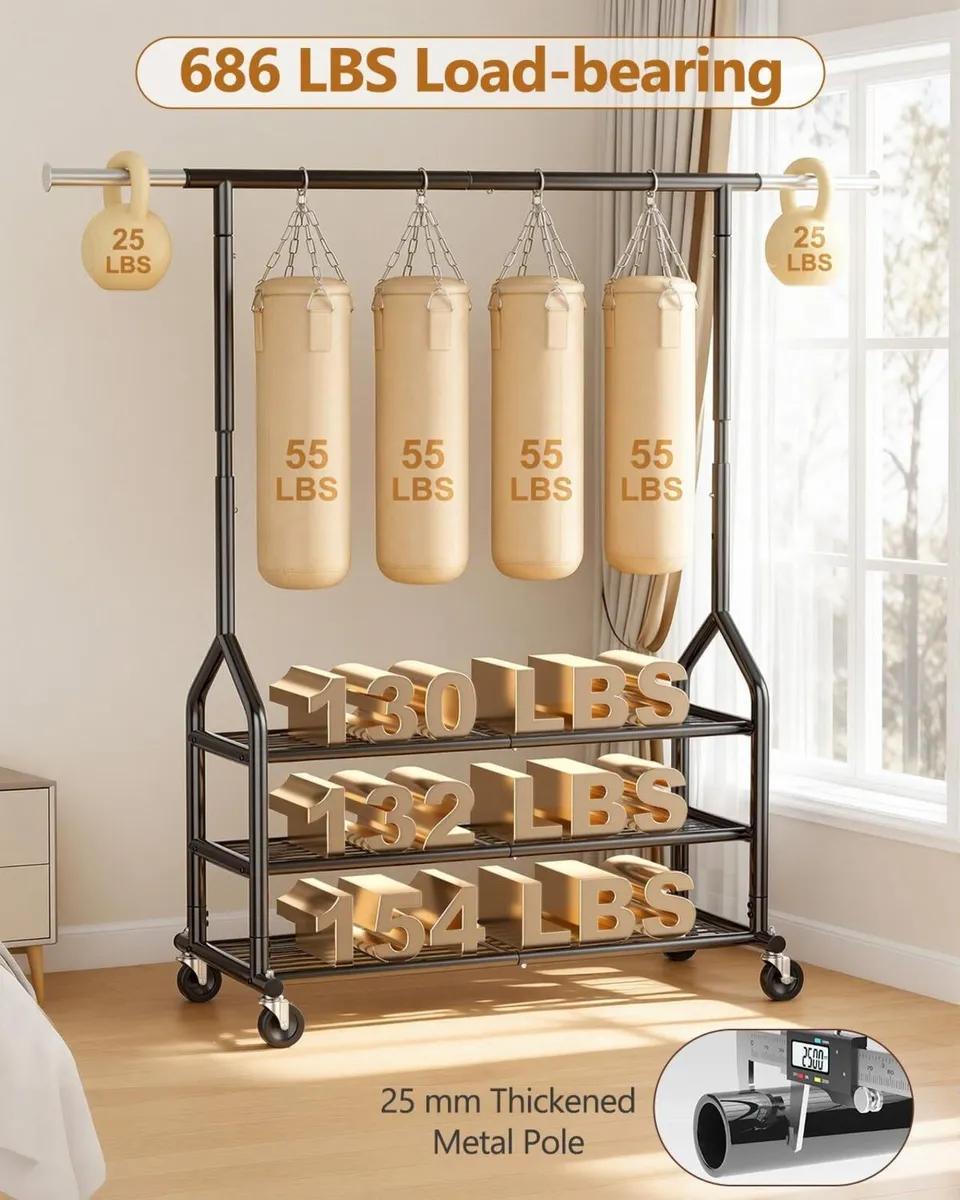 Heavy Duty Clothes Rail - Image 2