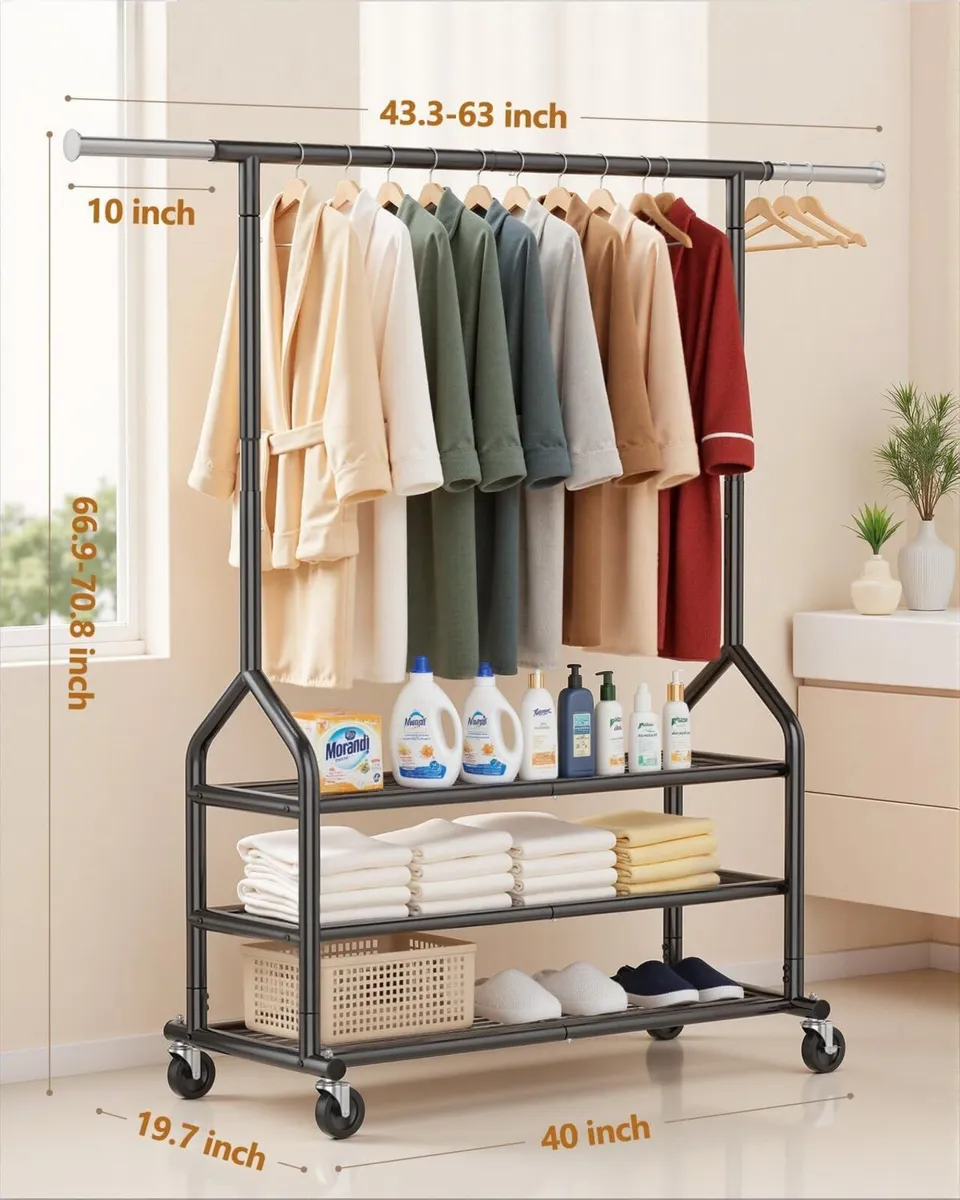 Heavy Duty Clothes Rail - Image 3
