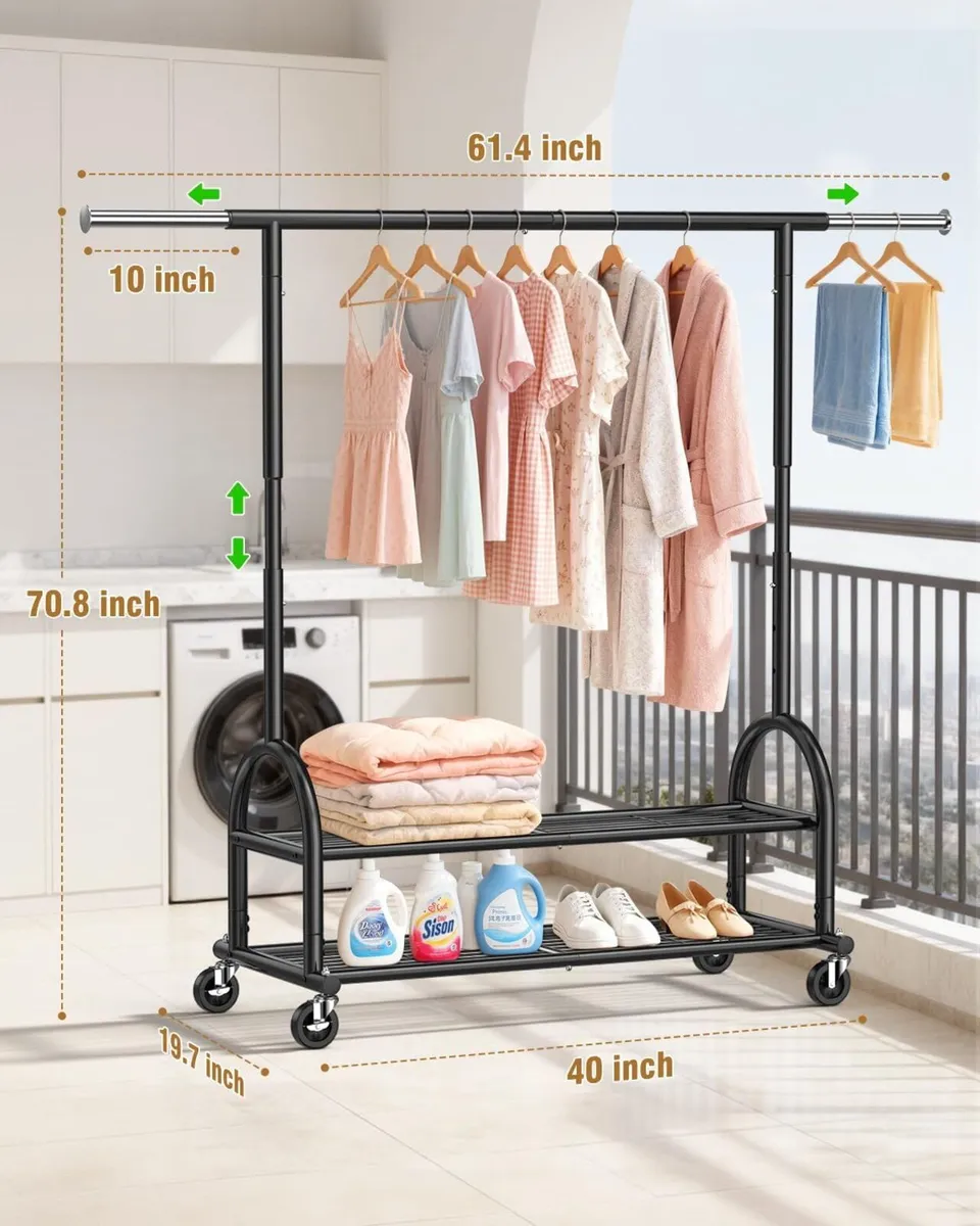 Heavy Duty Clothes Rail - Image 3