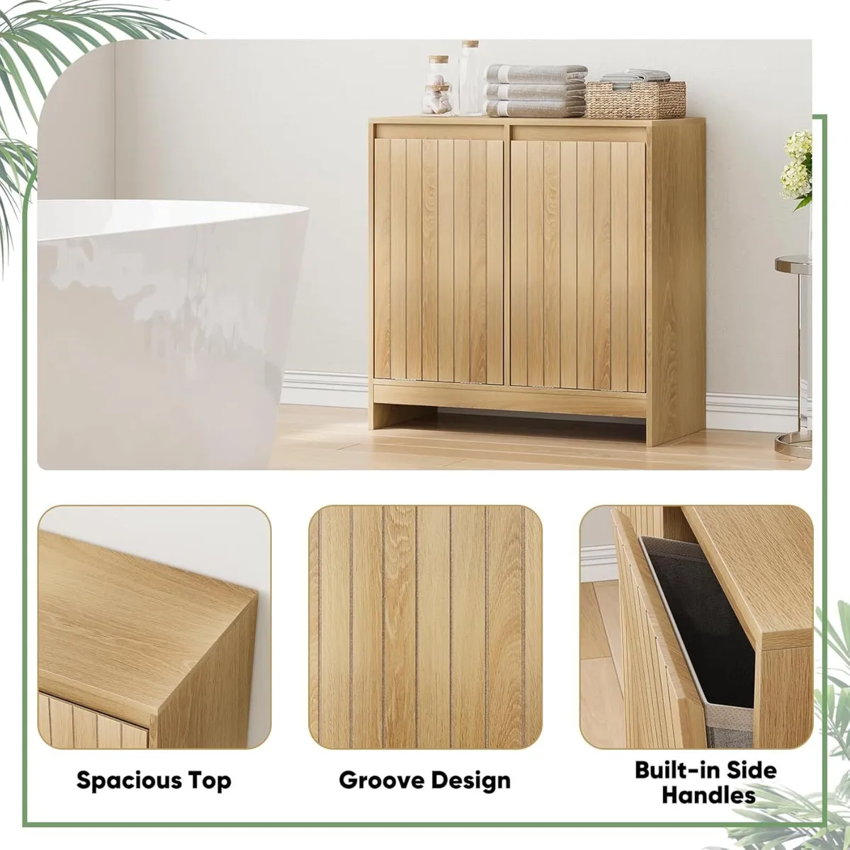 Double Tilt Out Laundry Hamper Cabinet Hidden - Image 4