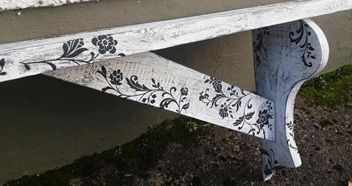 NEW Rustic boho stove mantle / floating shelf - Image 4