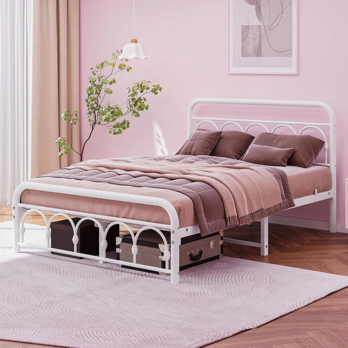 Bed Frame with High Headboard and Footboard - Image 3