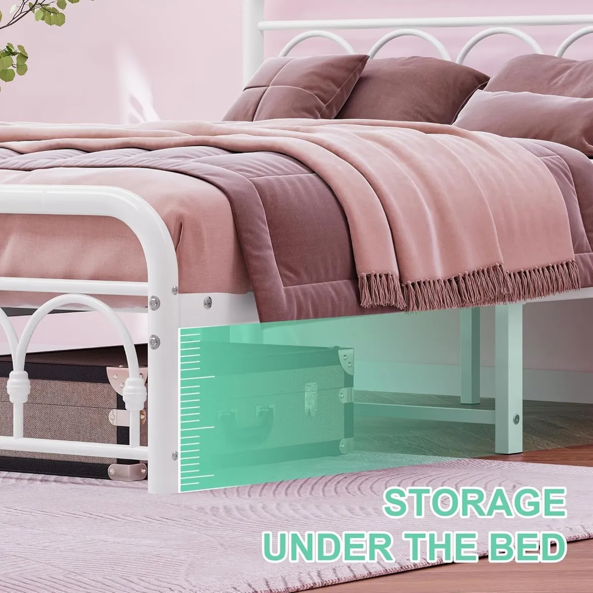Bed Frame with High Headboard and Footboard - Image 4