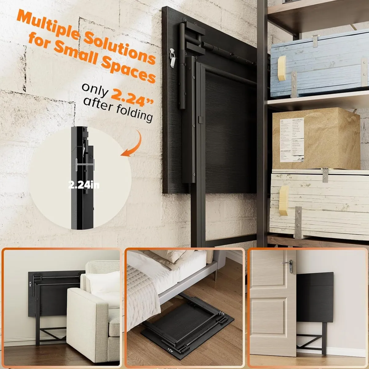 Folding Table with Monitor Stand Foldable - Image 3