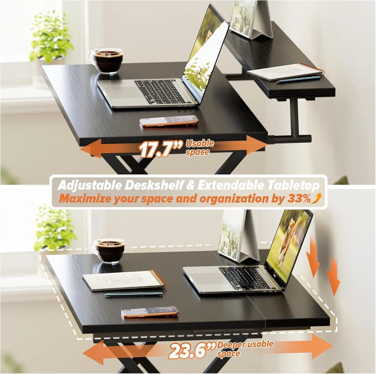 Folding Table with Monitor Stand Foldable - Image 4