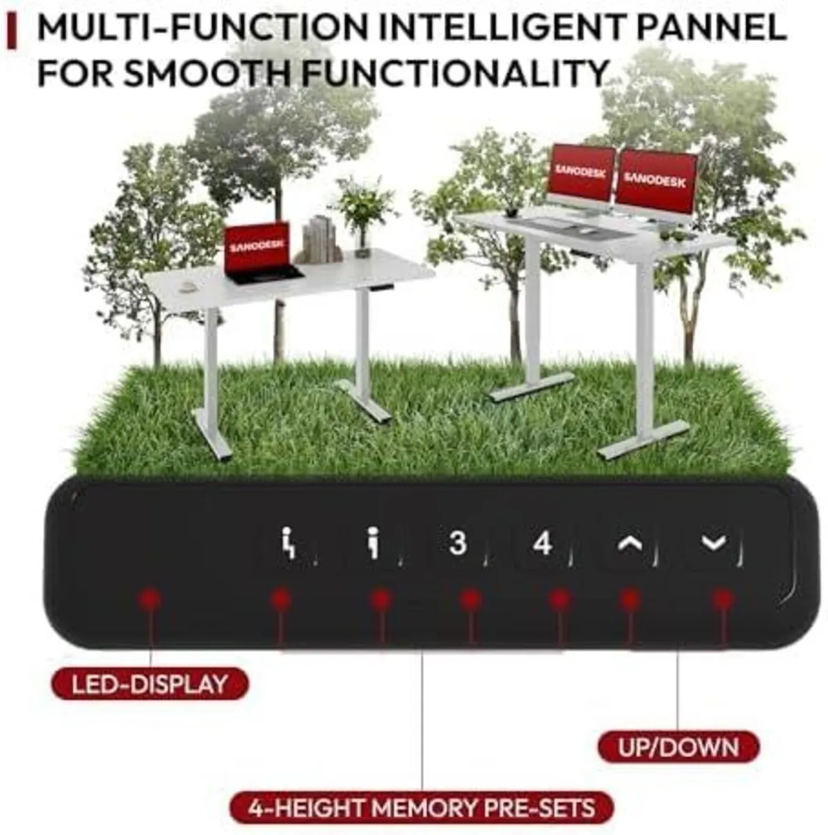 120 X 60CM Electric Standing Desk One Piece - Image 4