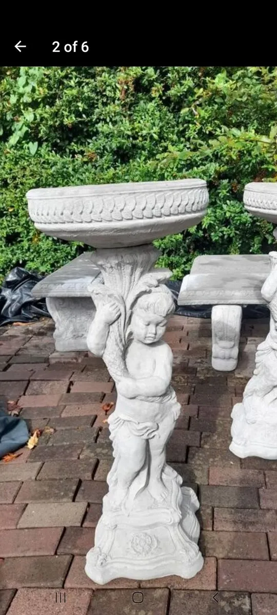 Garden Bench + Angel Bird Bath + Buddha - 200 - Image 3