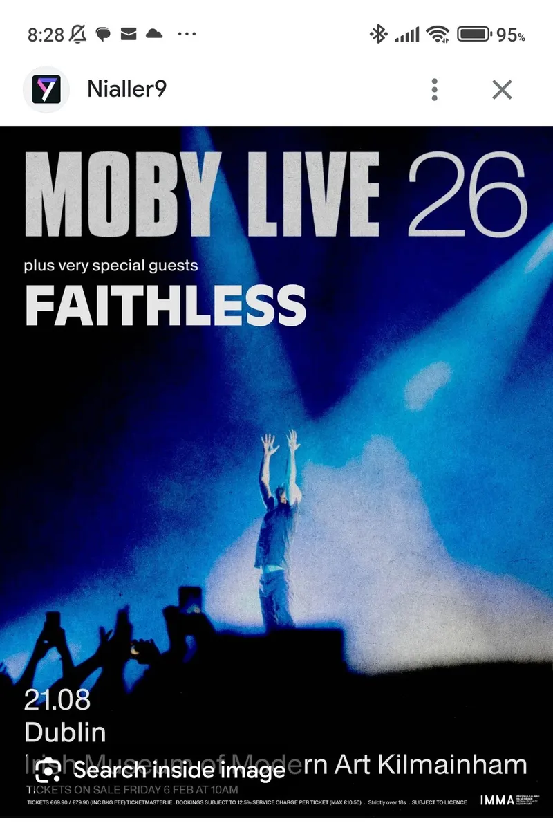 Looking for 2 Moby In Dublin tickets